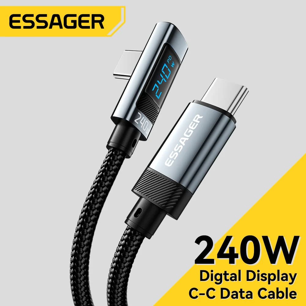240W USB-C auf USB-C Kabel mit 90-Grad-Winkel