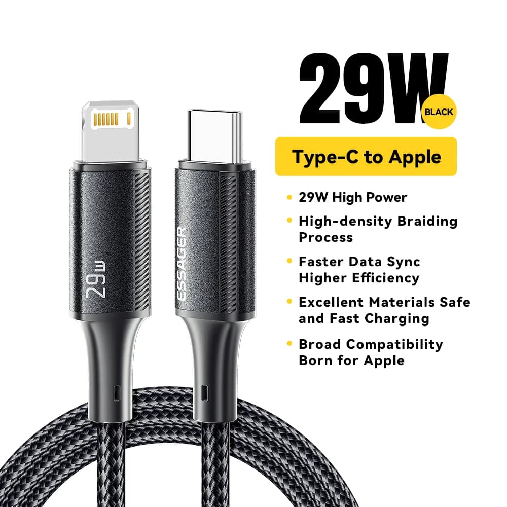 29W USB-C auf Lightning Schnelllade- und Datenkabel