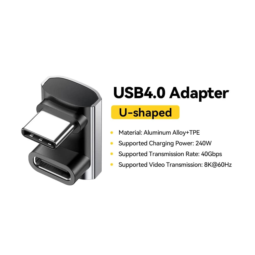 USB4.0 240W 90-Grad OTG Datenadapter 8K