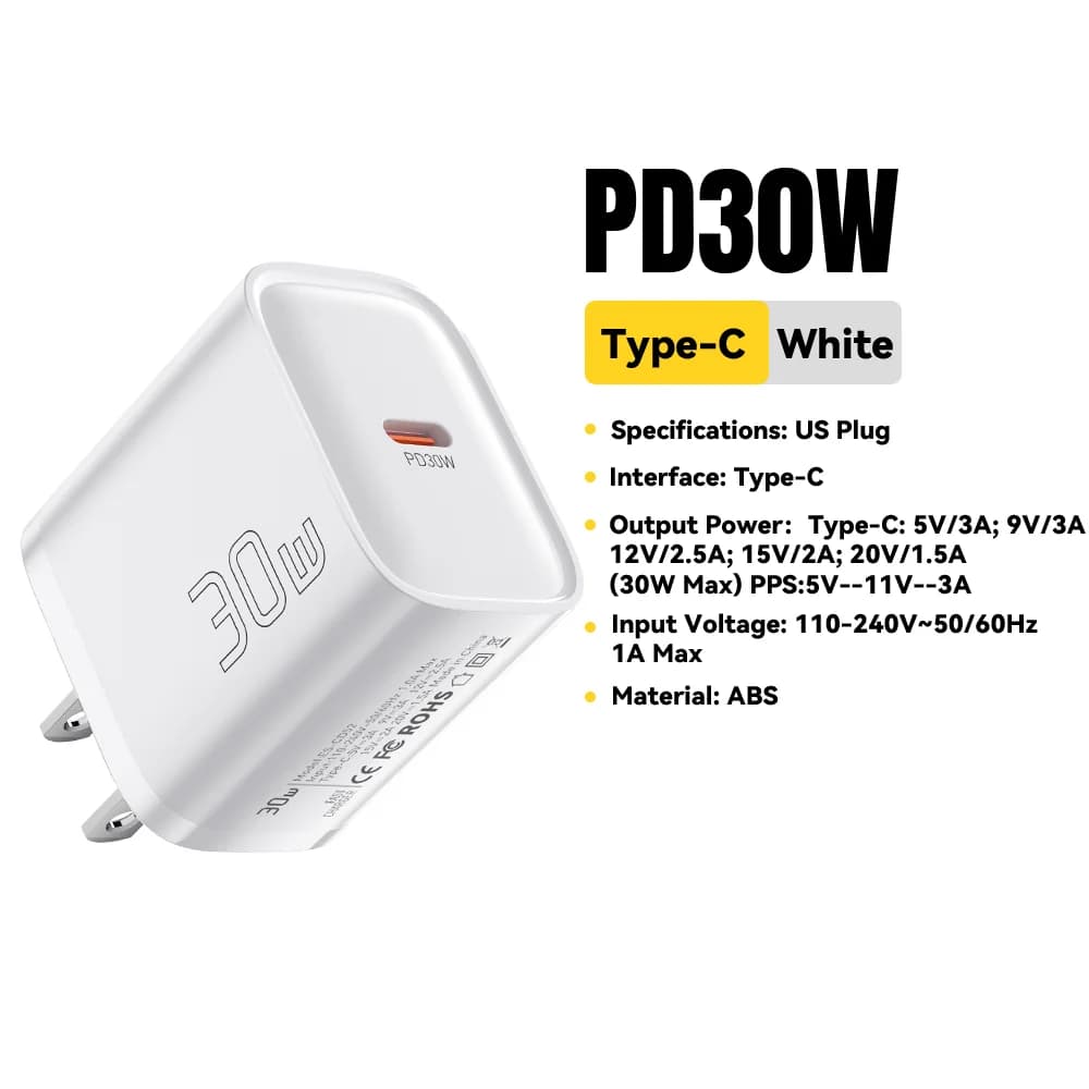 30W Mini USB-C PD Schnellladegerät