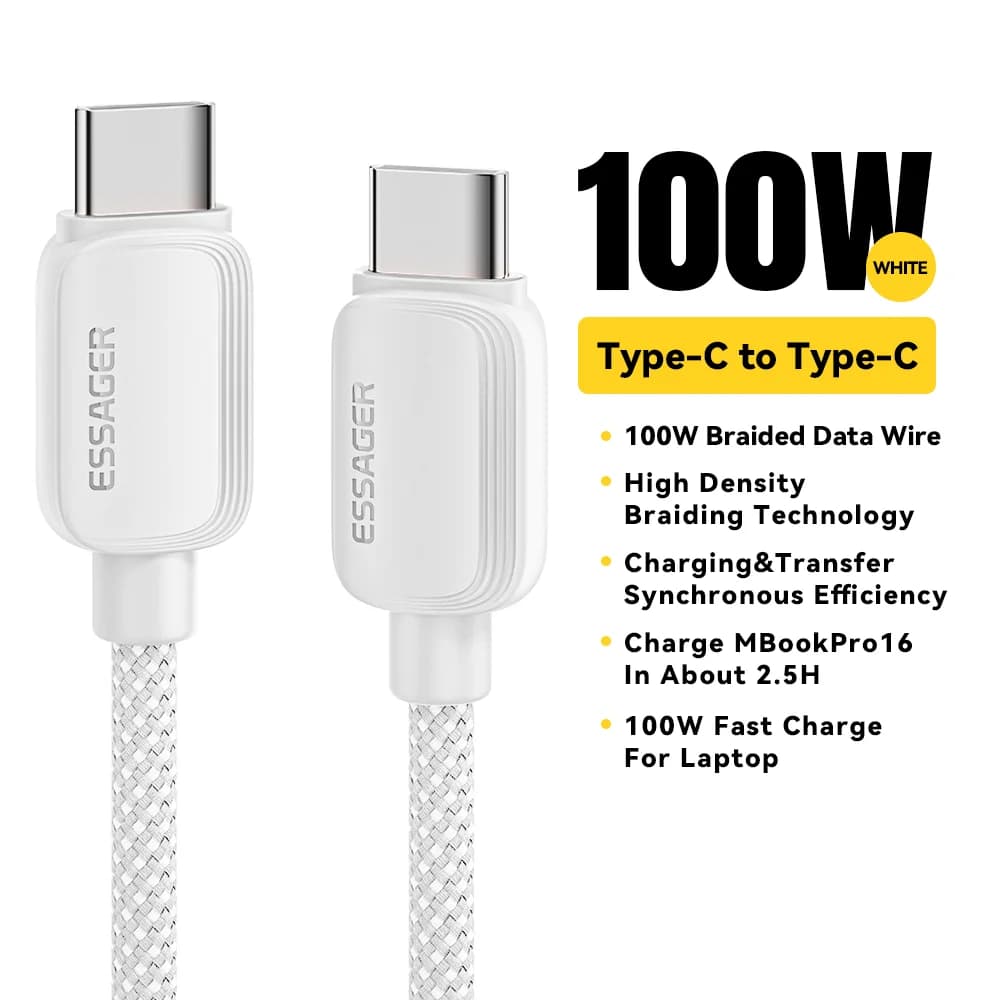 100W USB-C auf USB-C Kabel, 5A PD Schnellladen
