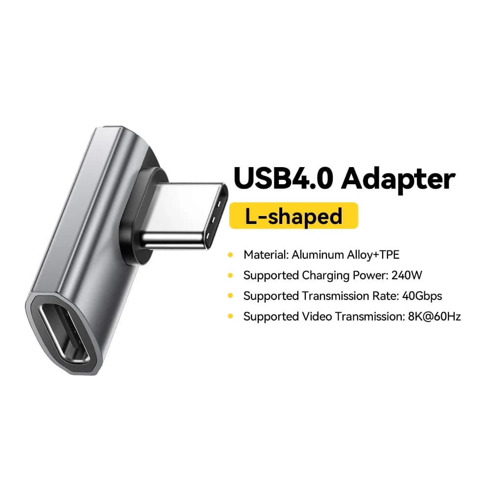 USB4.0 240W 90-Grad OTG Datenadapter 8K