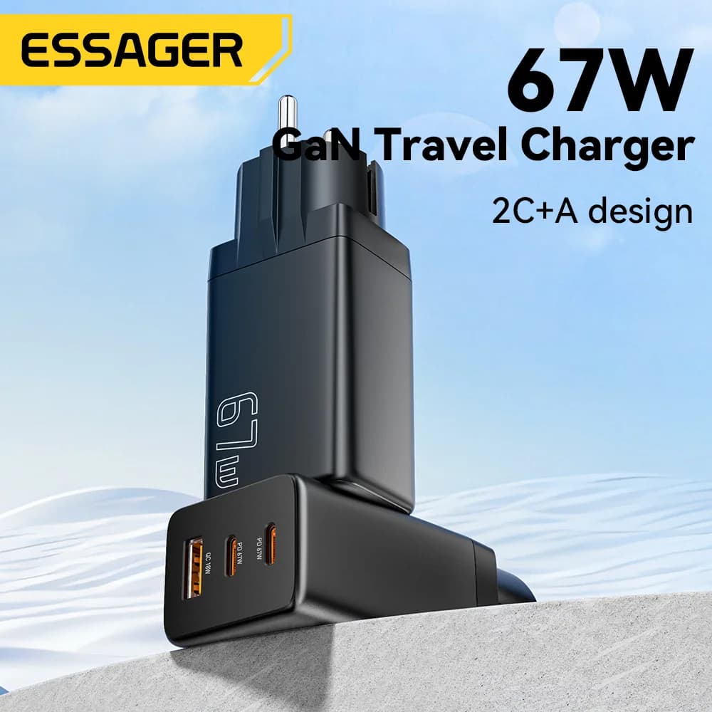 GaN USB Typ-C Ladegerät mit EU/KR Steckeroptionen