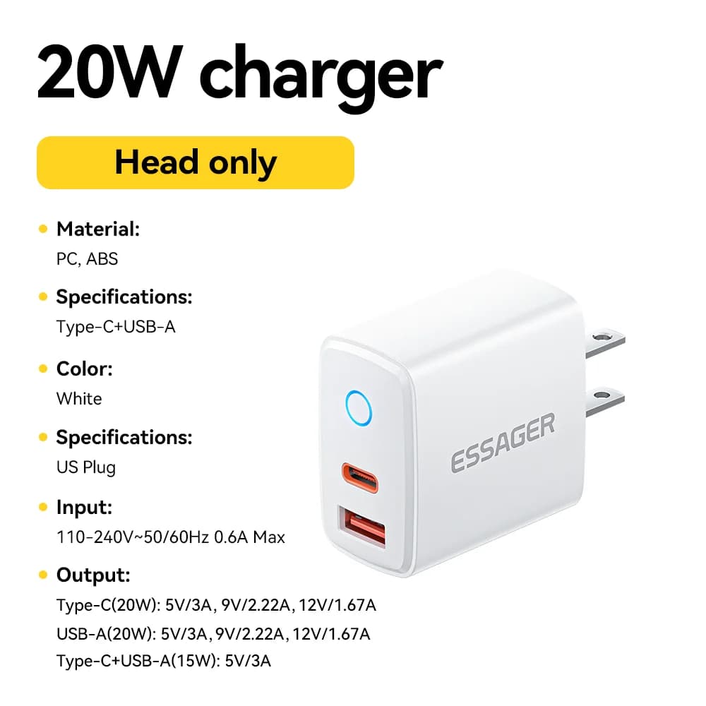 20W PD Schnellladendes tragbares Powerbank-Set