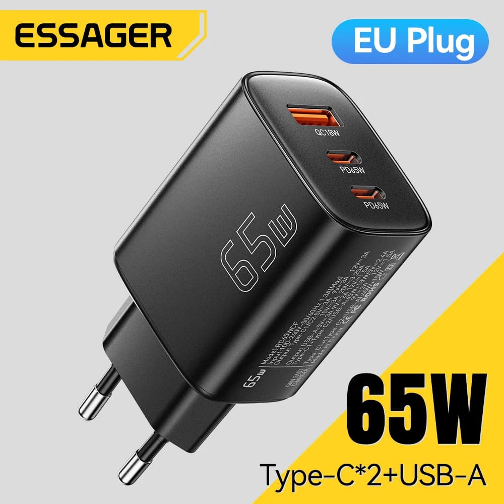 65W GaN USB-C Ladegerät mit Quick Charge 4.0