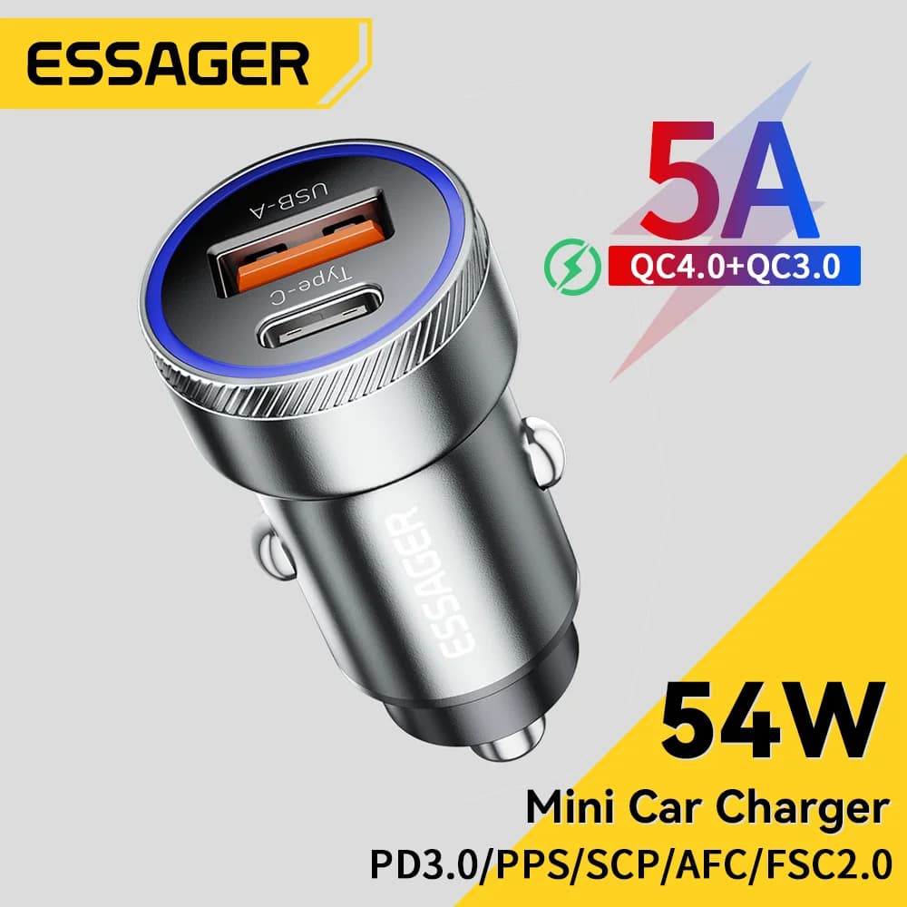 54W USB-Autoladegerät mit PD und QC 3.0