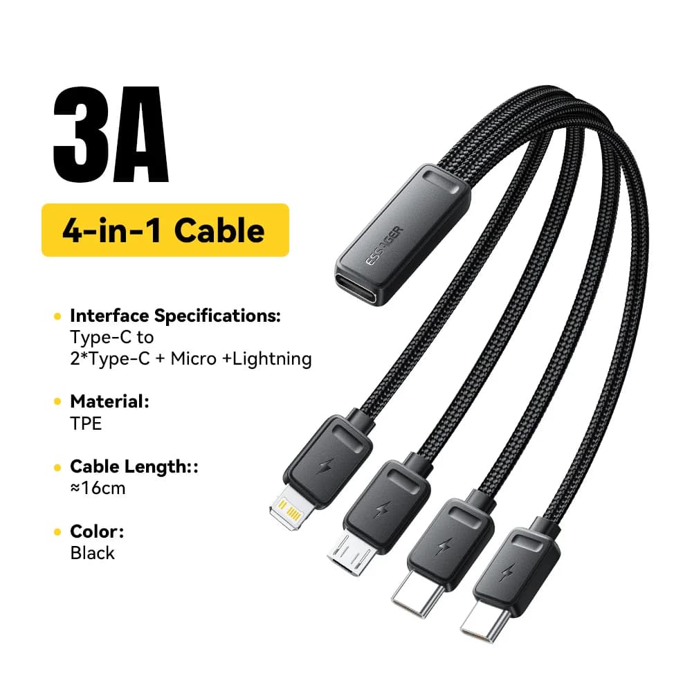 Tragbares 4-in-1 Multi-USB-Ladekabel