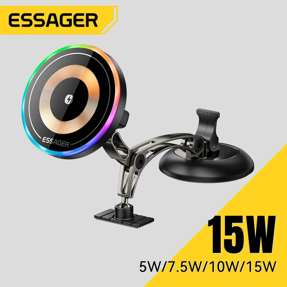 15W magnetische kabellose Ladestation für das Auto mit Drehfunktion