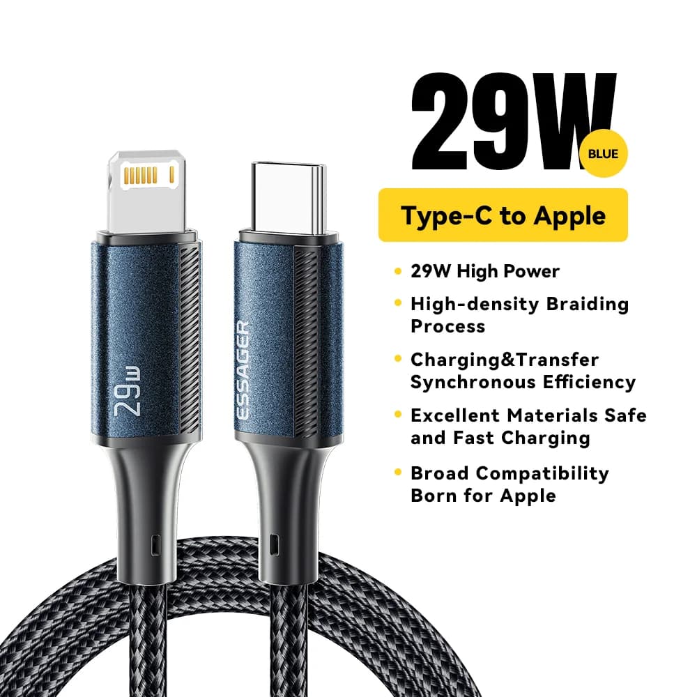 29W USB-C auf Lightning Schnelllade- und Datenkabel