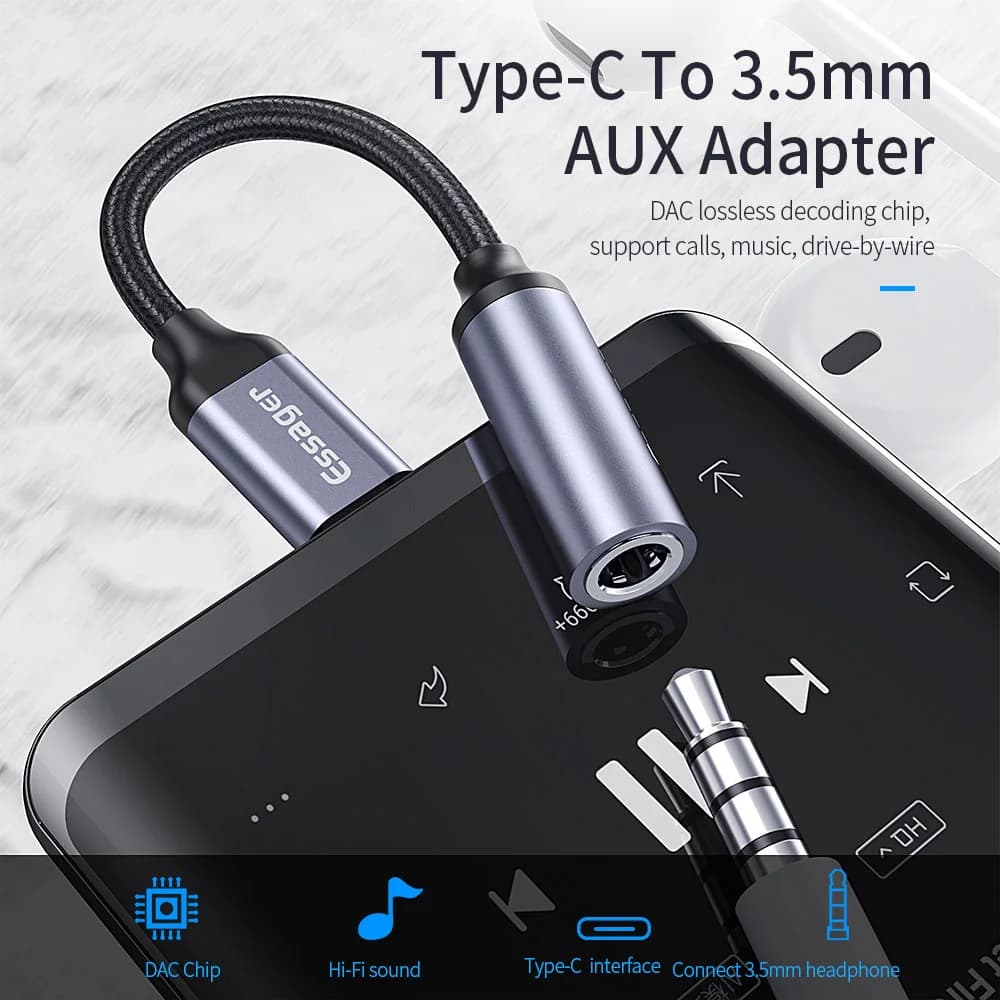 USB-C auf 3,5mm Kopfhörer-Audio-Adapter
