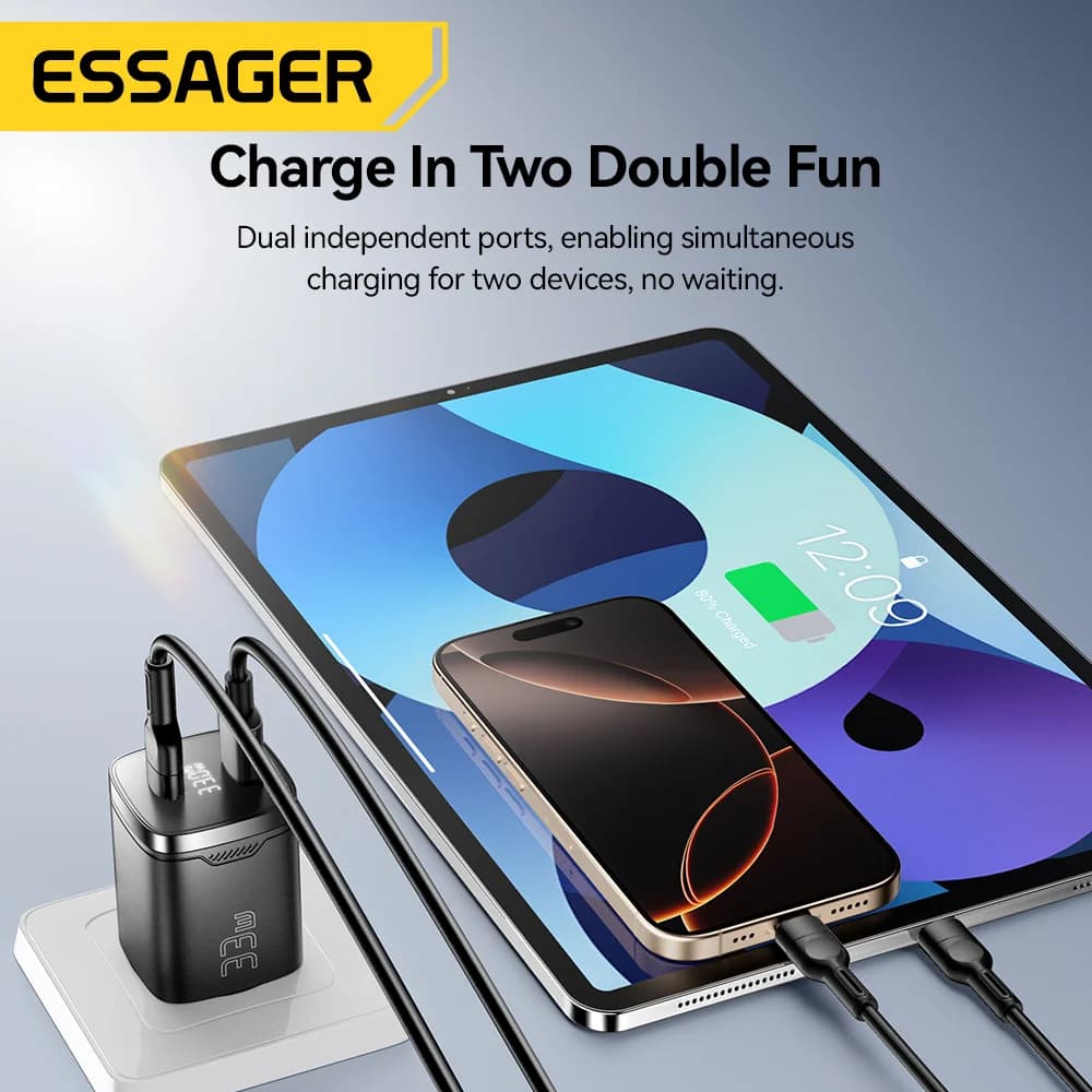 33W GaN USB-C Ladegerät mit Digitalanzeige PD