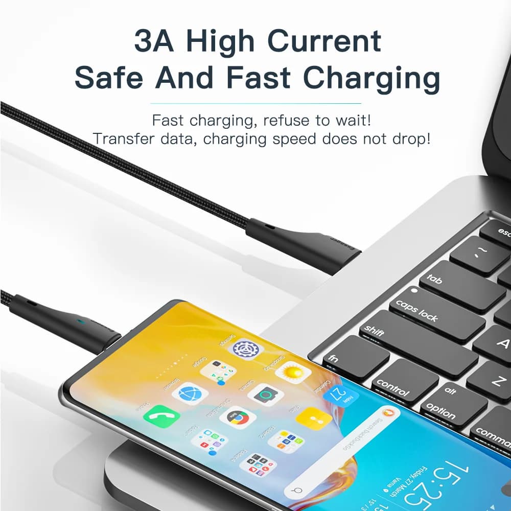 3A USB-C Schnelllade-Datenkabel
