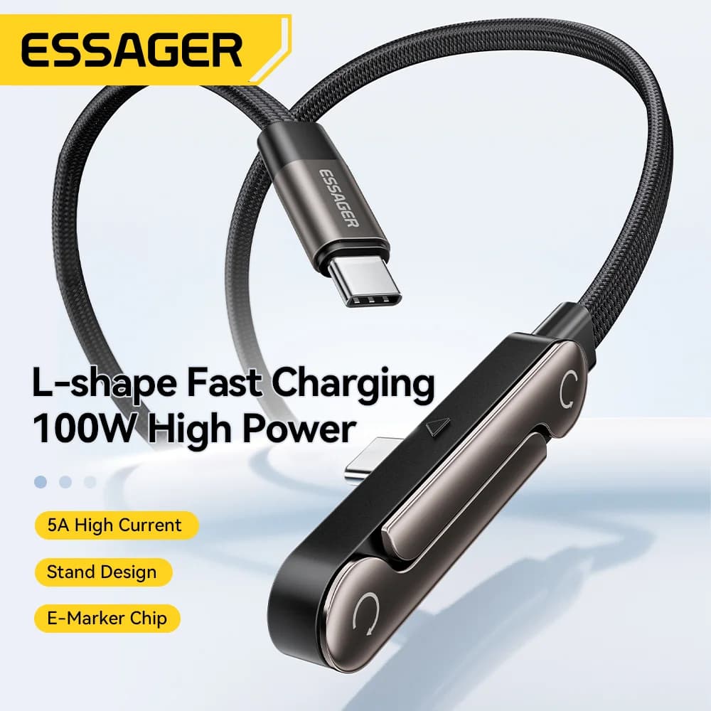 100W faltbares USB Typ-C Kabel mit Handyhalter