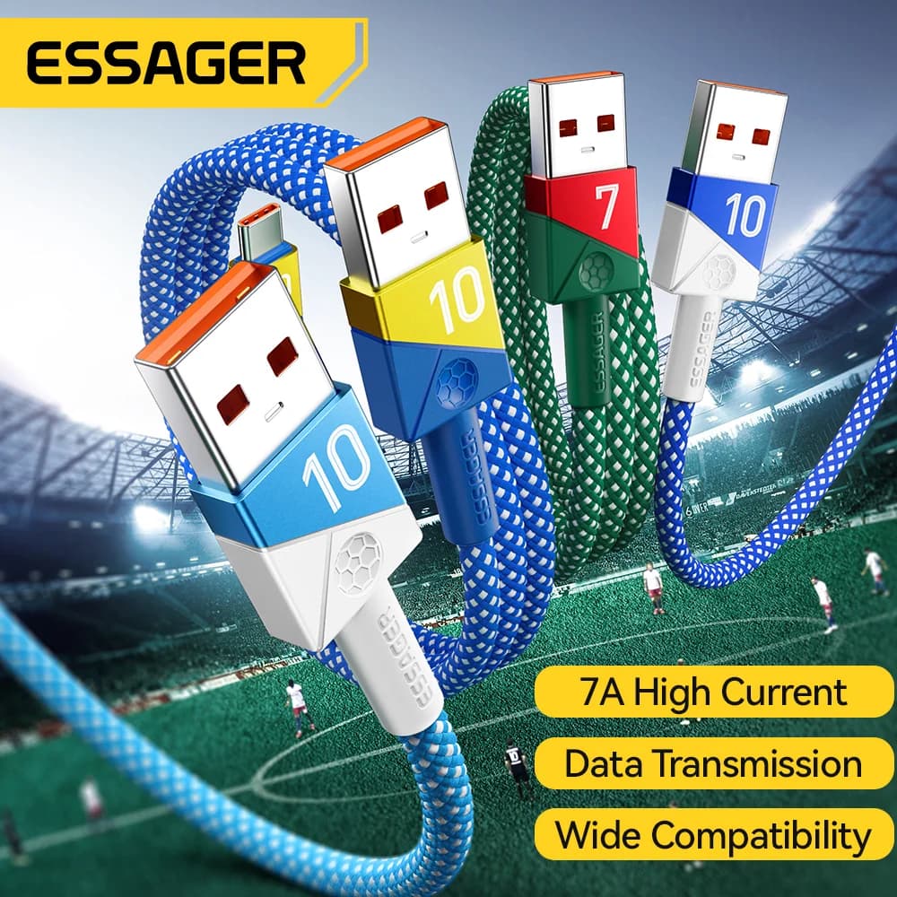 100W 7A USB-C Super-Schnellladekabel Teamfarben
