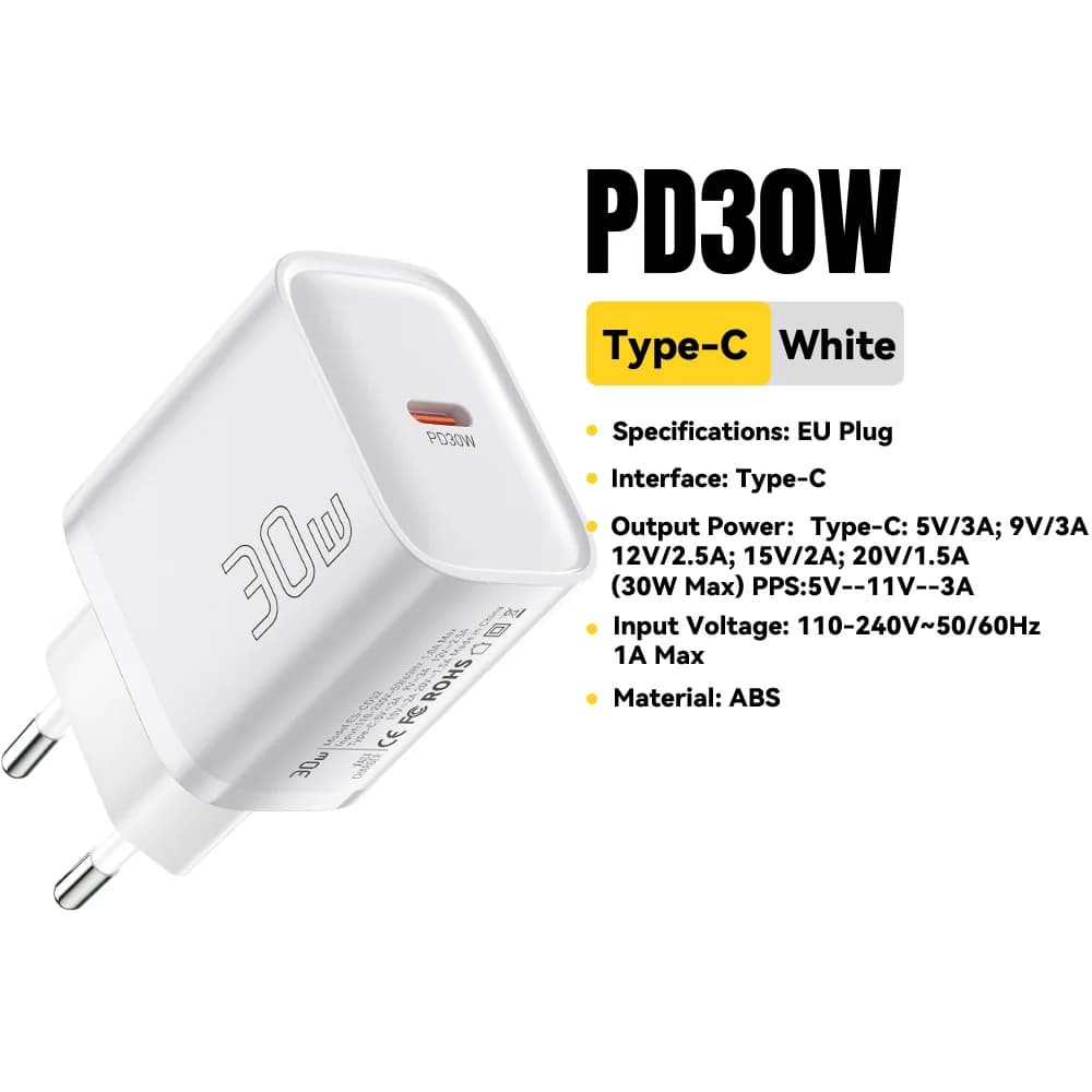 30W Mini USB-C PD Schnellladegerät