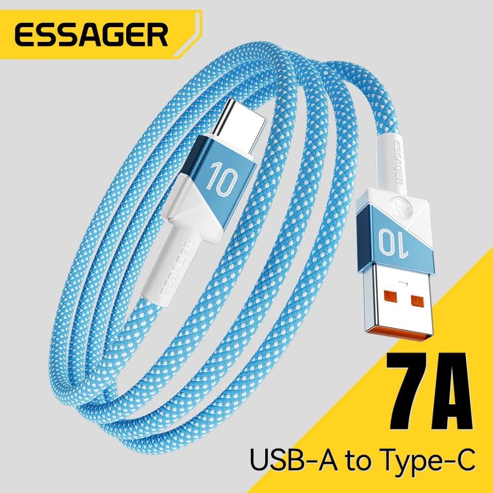 100W 7A USB-C Super-Schnellladekabel Teamfarben