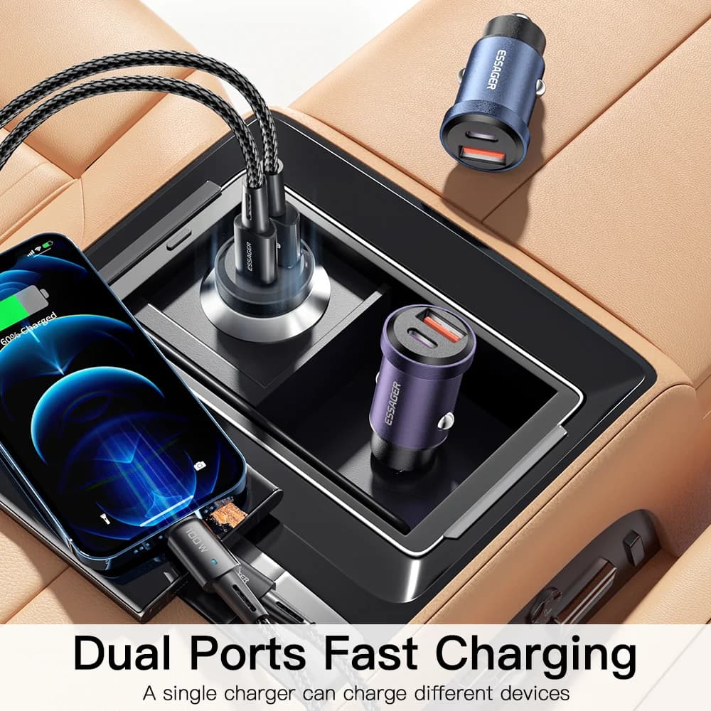 30W USB-C Kfz-Ladegerät, Quick Charge 4.0