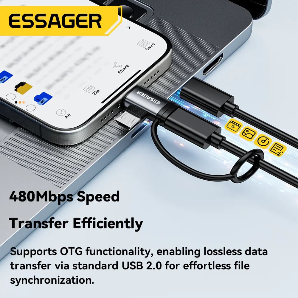 2-in-1 Adapter für Lightning und Micro USB
