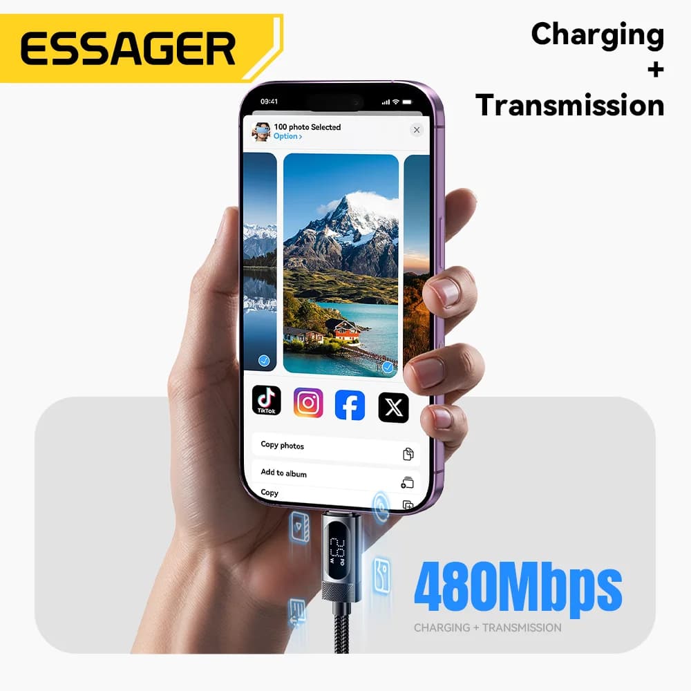 Digital Display USB-C auf Lightning Kabel, 29W PD