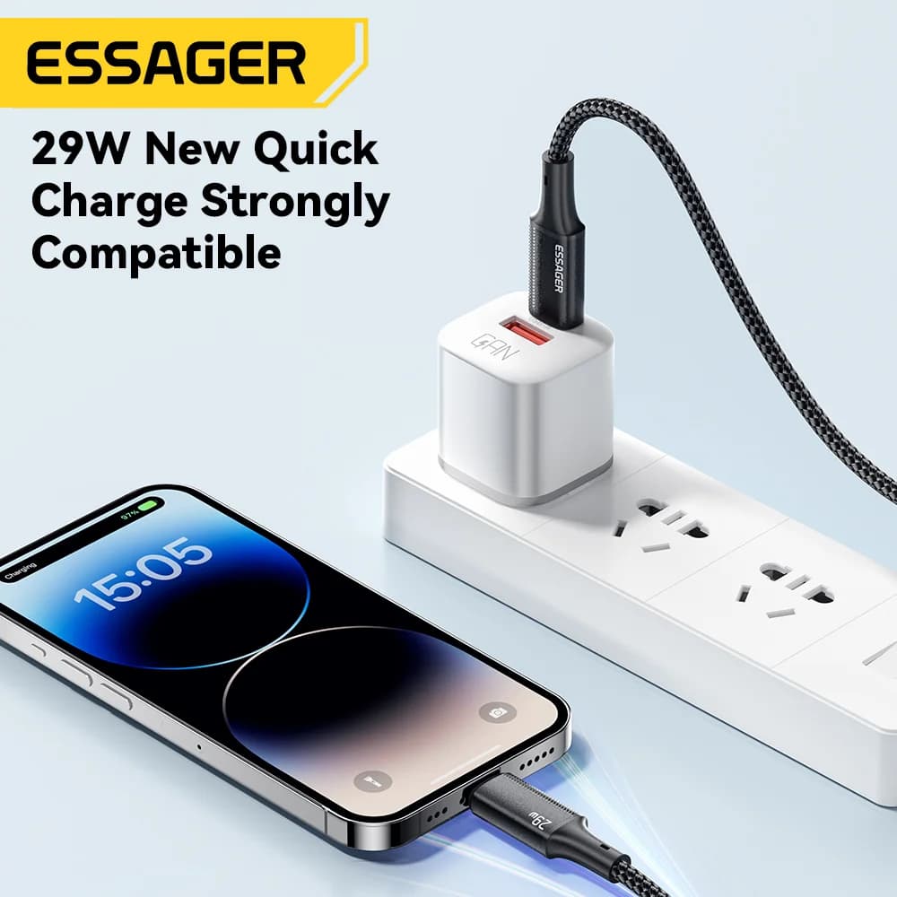 29W USB-C auf Lightning Schnelllade- und Datenkabel