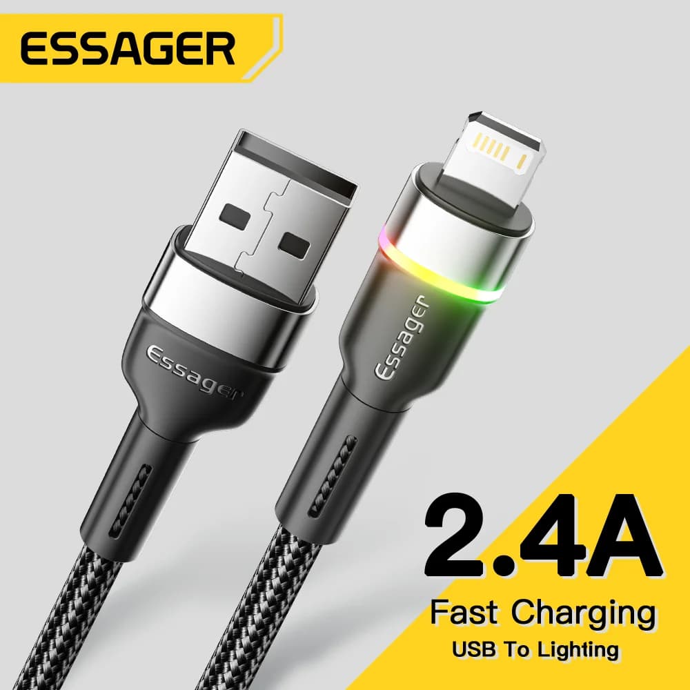 LED USB Schnelllade- und Datenkabel für iPhone