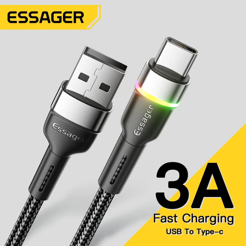 3A USB-A auf USB-C Schnelllade- und Datenkabel