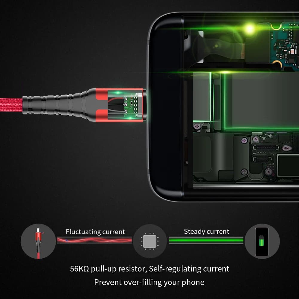 LED Micro-USB Schnellladekabel, 2M/3M