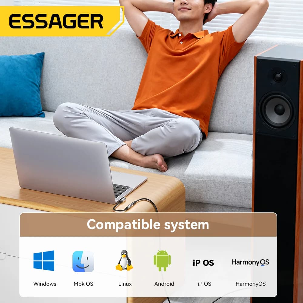 L-förmiger USB-C auf 3.5mm Audio Adapter