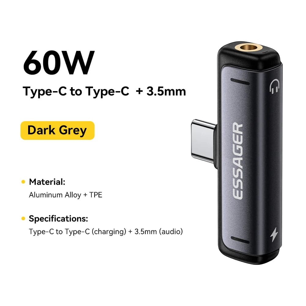 USB-C auf 3,5 mm Audio- und Ladeadapter