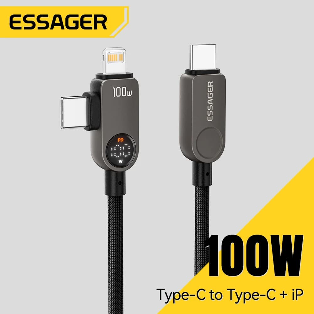 2-in-1 USB-C auf Lightning Kabel, 100W PD
