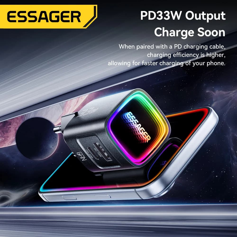 33W GaN USB-C PD Tragbares Ladegerät
