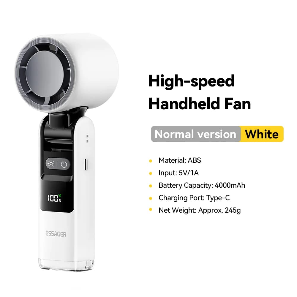 Tragbarer Handheld-Turboventilator mit Digitalanzeige
