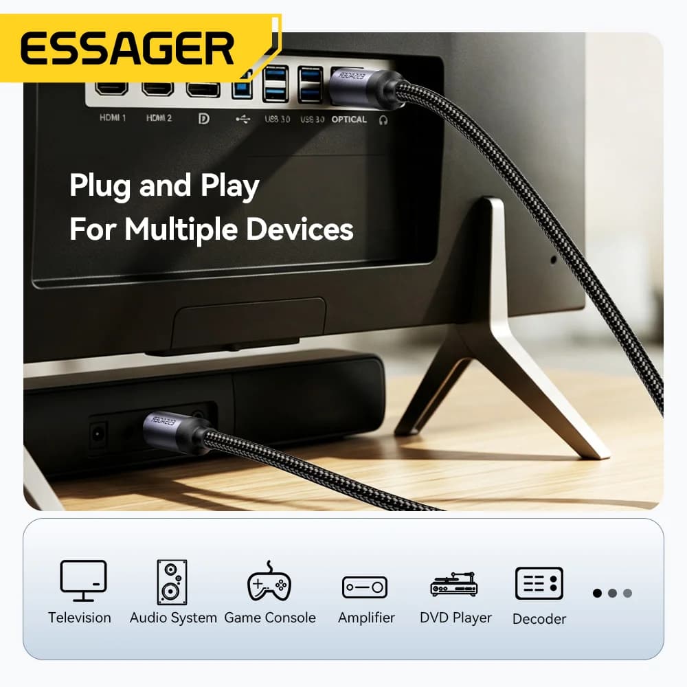 Digitales Glasfaser Toslink SPDIF Audiokabel