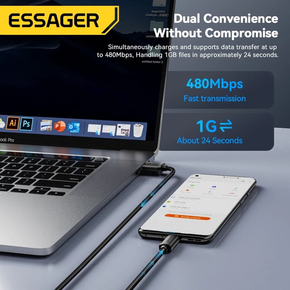 2A Micro USB Schnelllade- Datenkabel 3m