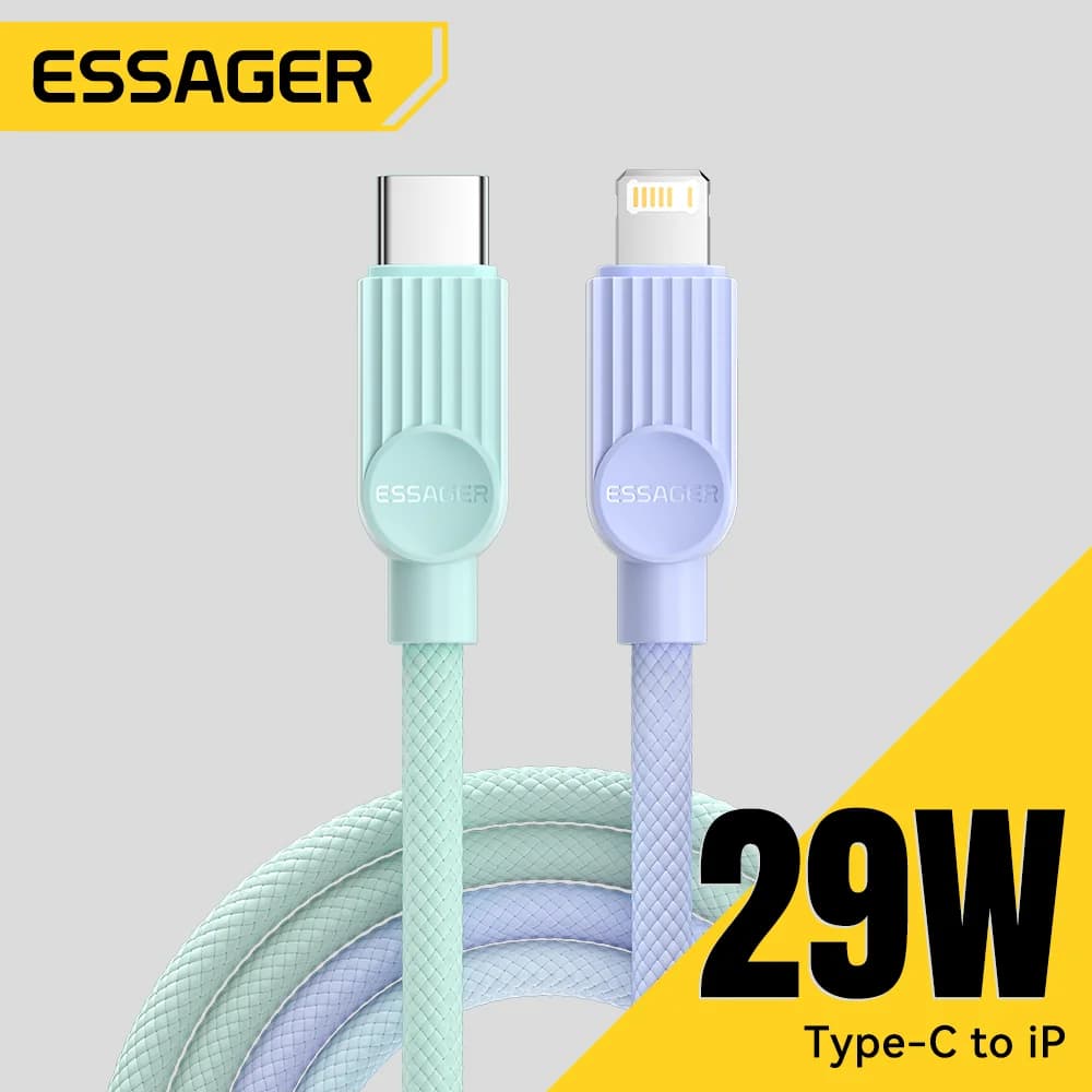Buntes USB-C auf Lightning Schnellladekabel
