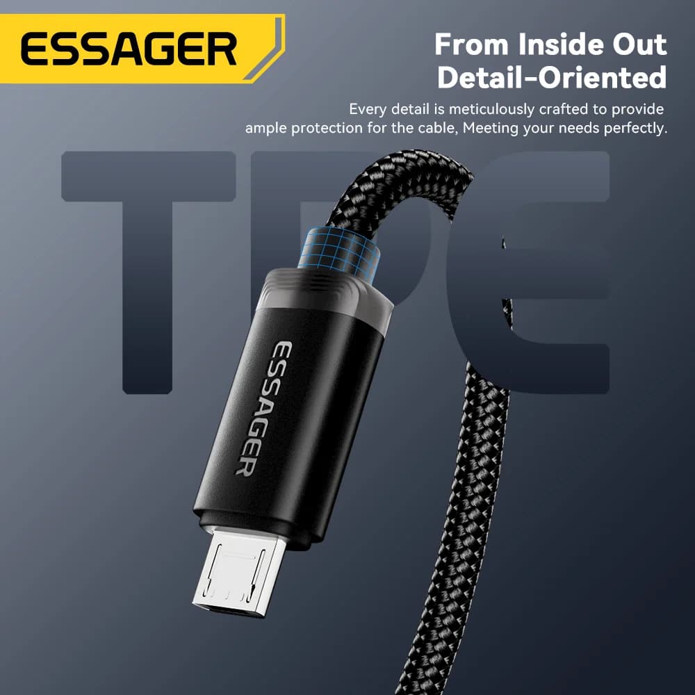 2-in-1 USB Typ-C und Micro USB Schnellladekabel
