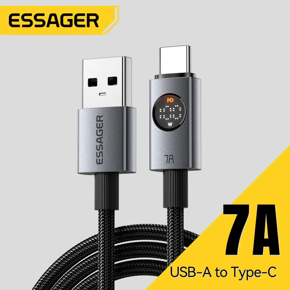 7A 100W USB-C Kabel mit Digitalanzeige
