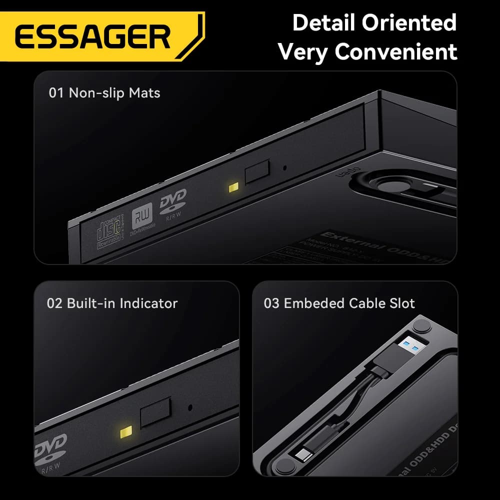 Externes 2-in-1 USB CD/DVD-Brenner-Laufwerk