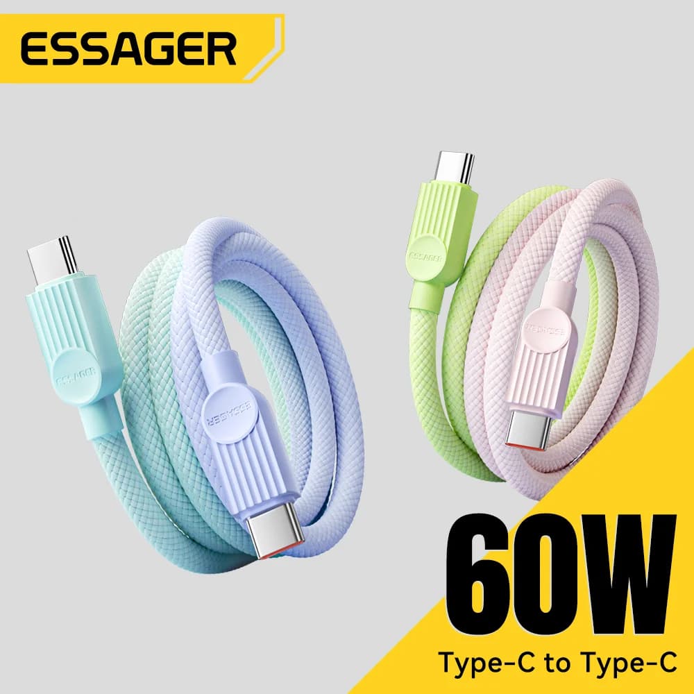 60 W Farbige USB-C auf USB-C Schnellladekabel