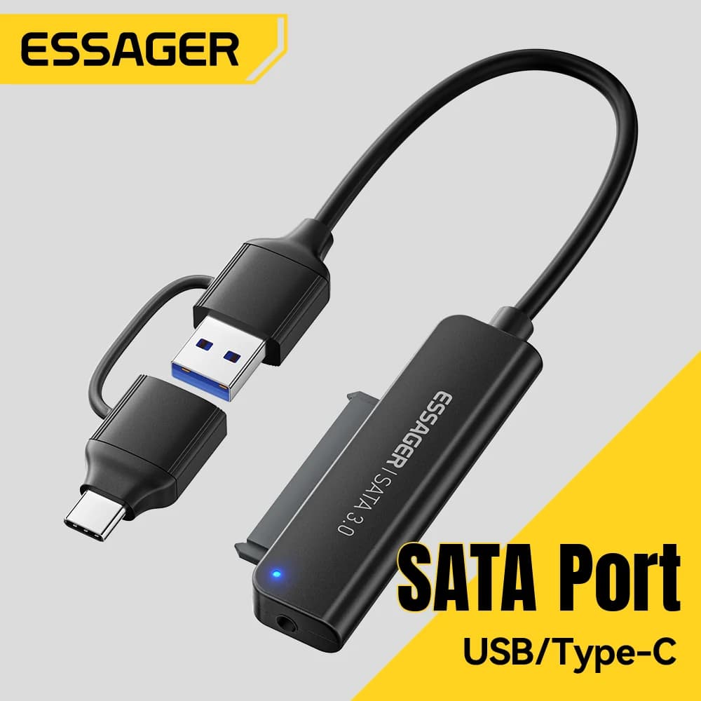 2-in-1 SATA auf USB 3.0/Type-C Adapter, 2.5"