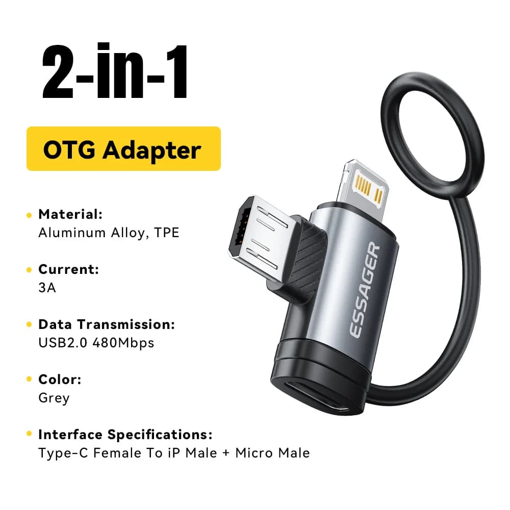 2-in-1 Adapter für Lightning und Micro USB