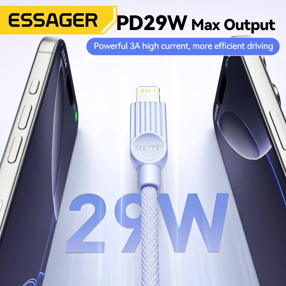 Buntes USB-C auf Lightning Kabel, 29W PD