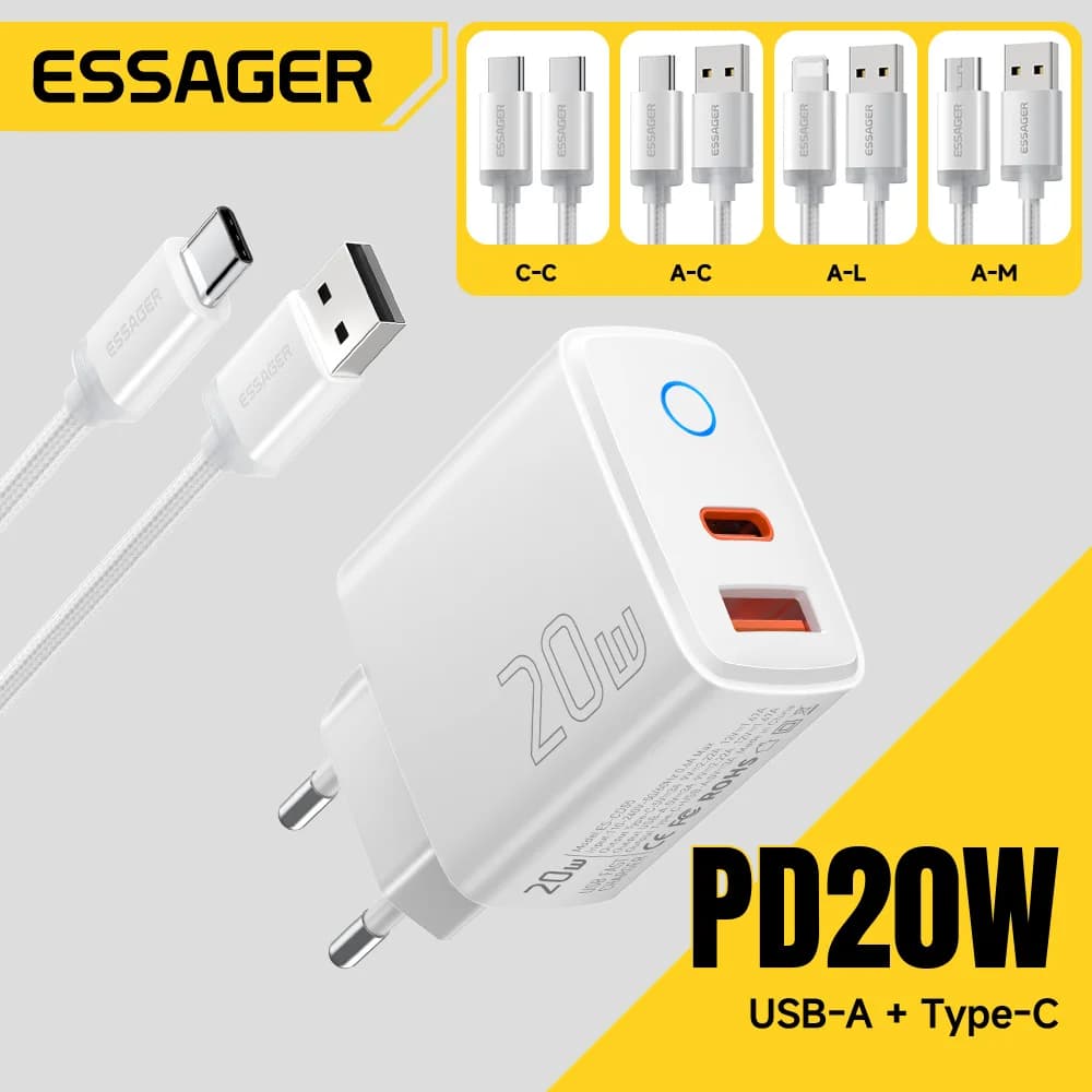 20W USB-C PD Schnellladegerät-Set