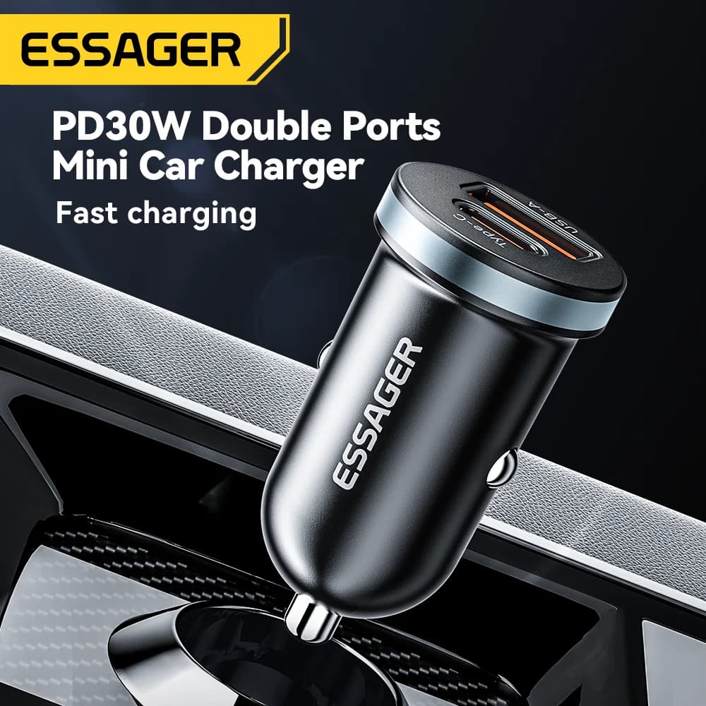 30W USB-C Kfz-Ladegerät mit Quick Charge 3.0