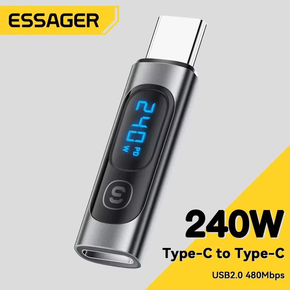 USB-C auf USB-C OTG-Adapter mit Digitalanzeige