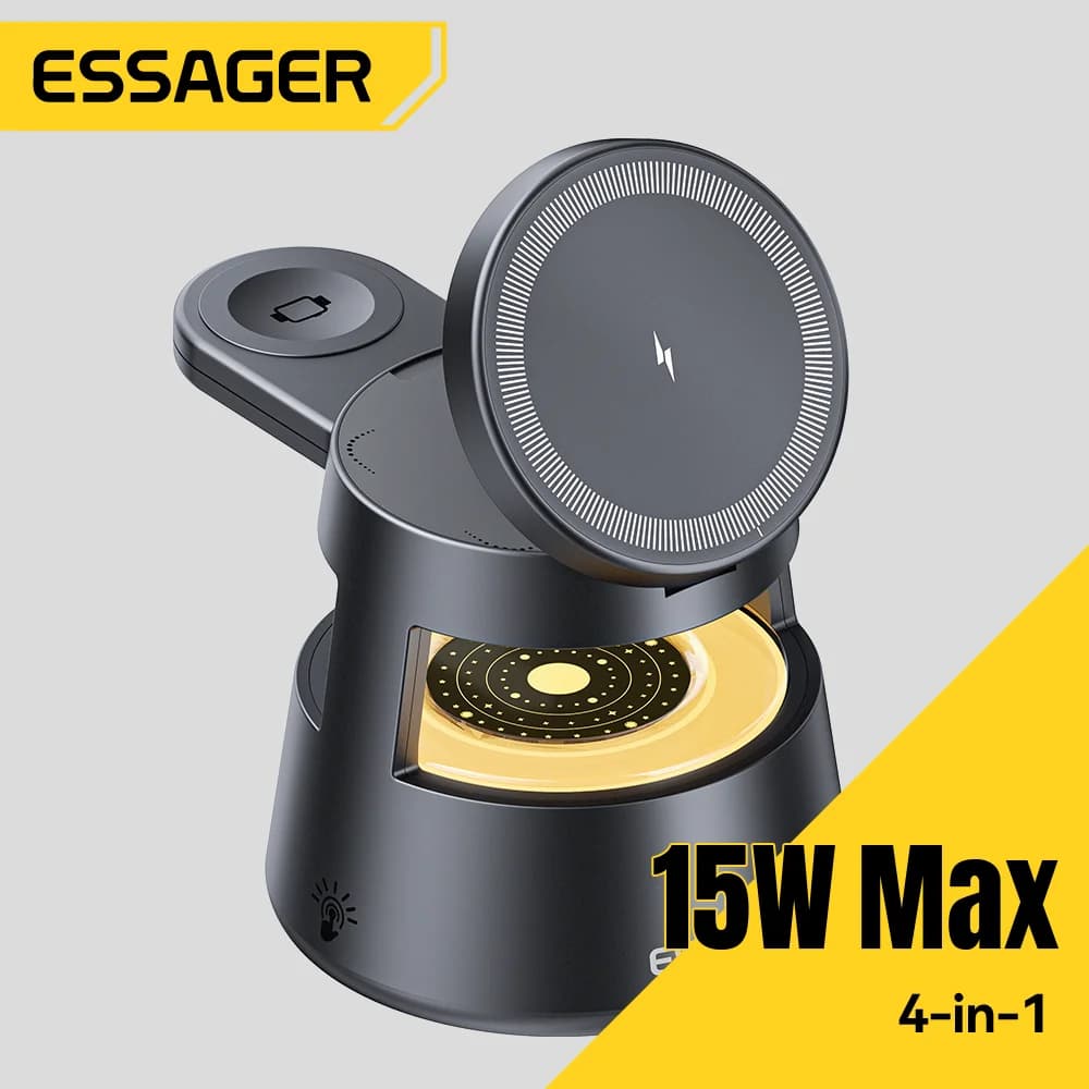 4-in-1 Magnetische Wireless-Charging-Station mit 15 W