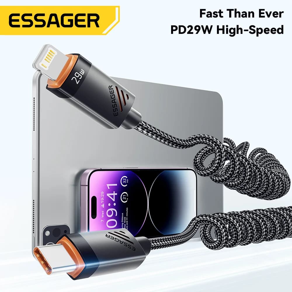 Feder-USB-C auf Lightning Schnellladekabel