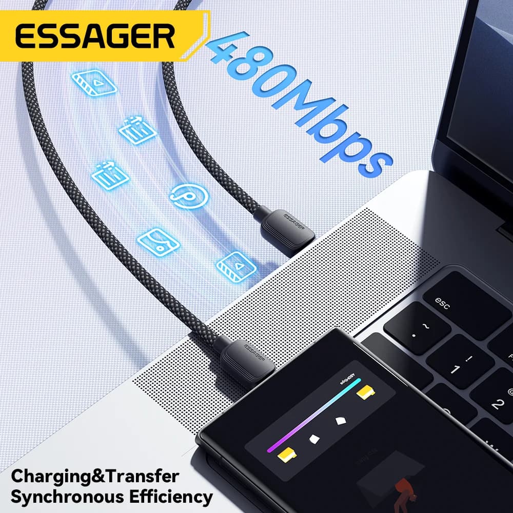 100W USB-C auf USB-C Kabel, 5A PD Schnellladen