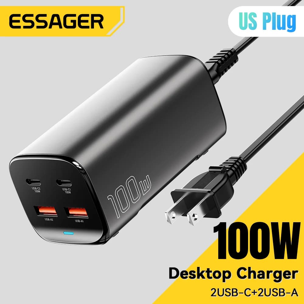 100W 4-in-1 GaN Desktop Laptop-Ladegerät