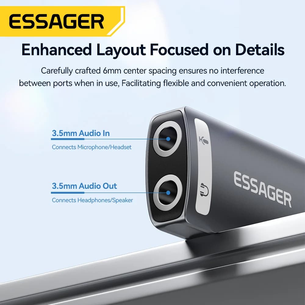 Externe USB-Soundkarte mit 3,5mm Audio-Adapter